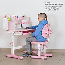 Шкільна регульована по висоті стіл парта і стілець для дітей Evo-Kids BD-28 Panda PN, фото 3