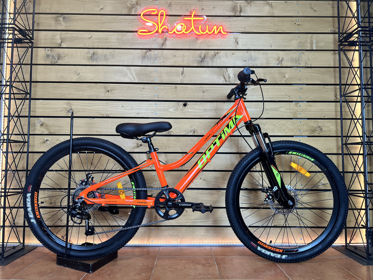 Велосипед підлітковий спортивний Corso Optima 24" TM-24114 помаранчевий на зріст 120-135 см