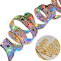 Гірлянда на ялинку у формі стрічки 50 Led на 5 метрів Christmas Decoration Мультиколор Гірлянда на батарейках