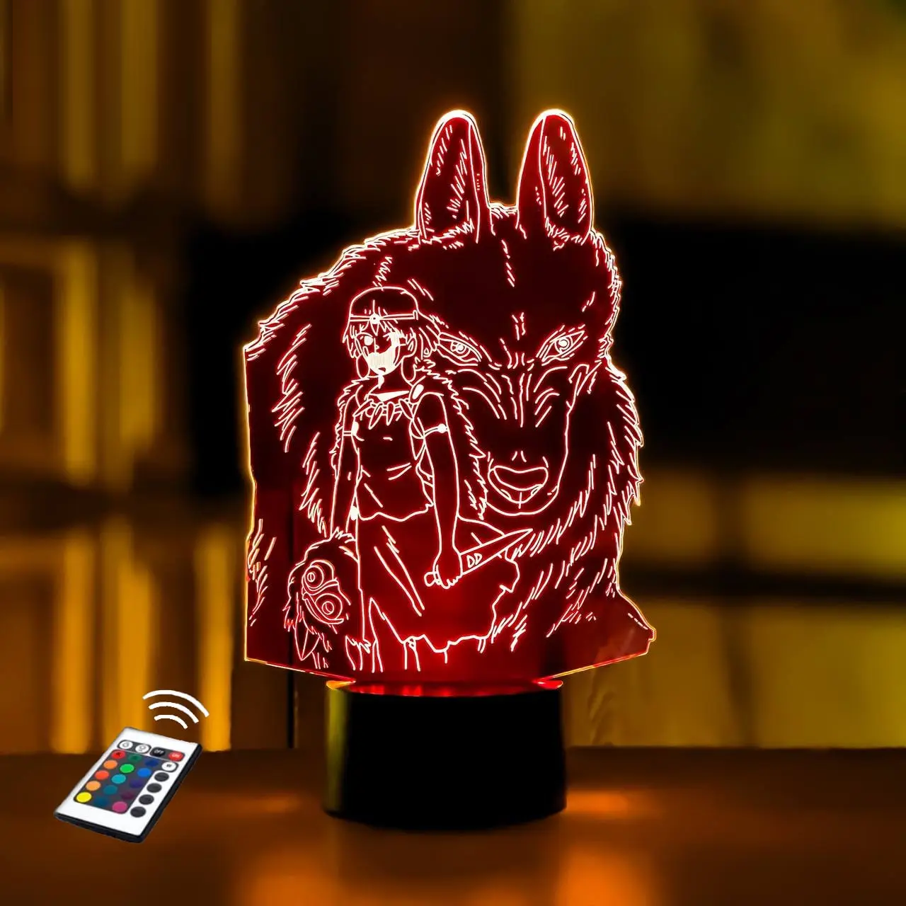 3D світильник нічник з пультом "Сан і Мора" 3DTOYSLAMP