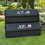 Органайзер у багажник з логотипом BMW з екошкіри, чорний, 80см, автомобільний органайзер, фото 4