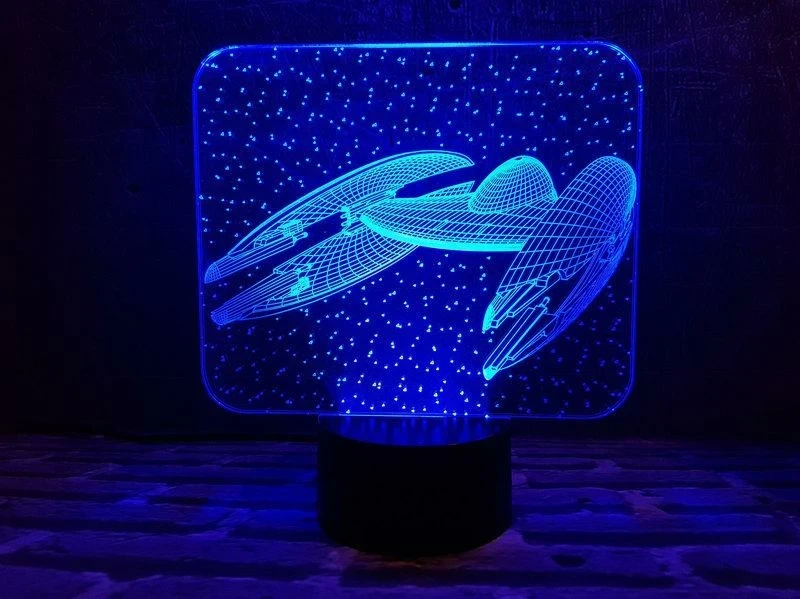 3D світильник нічник з пультом "Космічний корабель 5" 3DTOYSLAMP