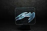 3D світильник нічник з пультом "Космічний корабель 5" 3DTOYSLAMP, фото 3