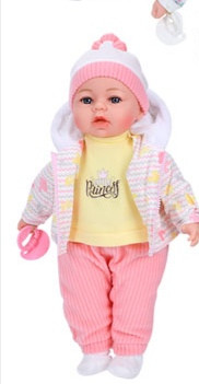 Лялька-пупс м'яконабивна Мій малюк 5919, 44 см, соска, вірш, пісня, укр