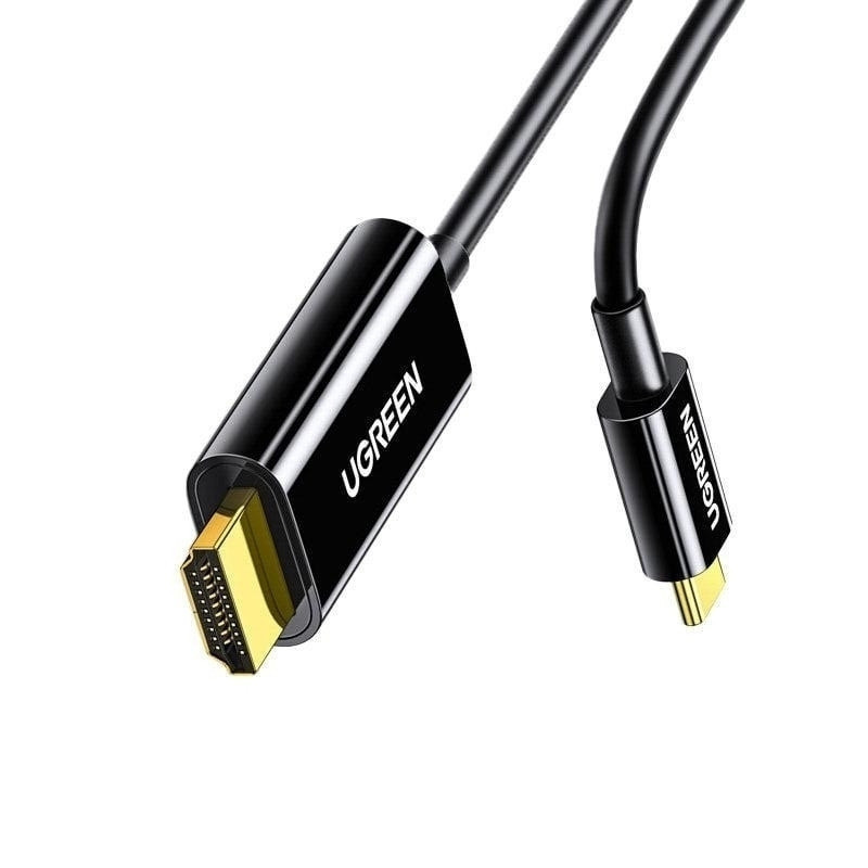 Кабель Ugreen USB Type-C to HDMI з позолоченими конекторами 1.5 м Black (MM121), фото 1