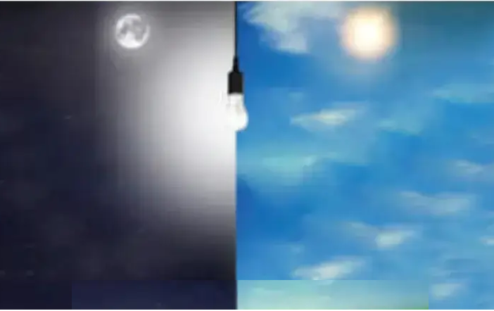 Лампочка світлодіодна з датчиком освітлення Е27 10W 6400К (холодного білого). Horoz Electric "DARK", фото 1