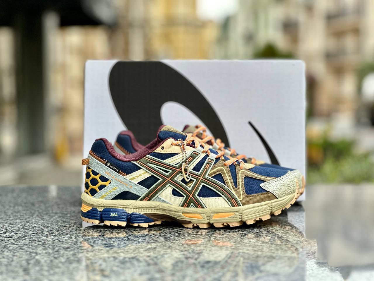 Чоловічі кросівки Asics Gel-Kahana 8 Gore-Tex Beige Orange (Бежеві) Асікс Гель Кахана 8 текстиль ГорТекс демісезон