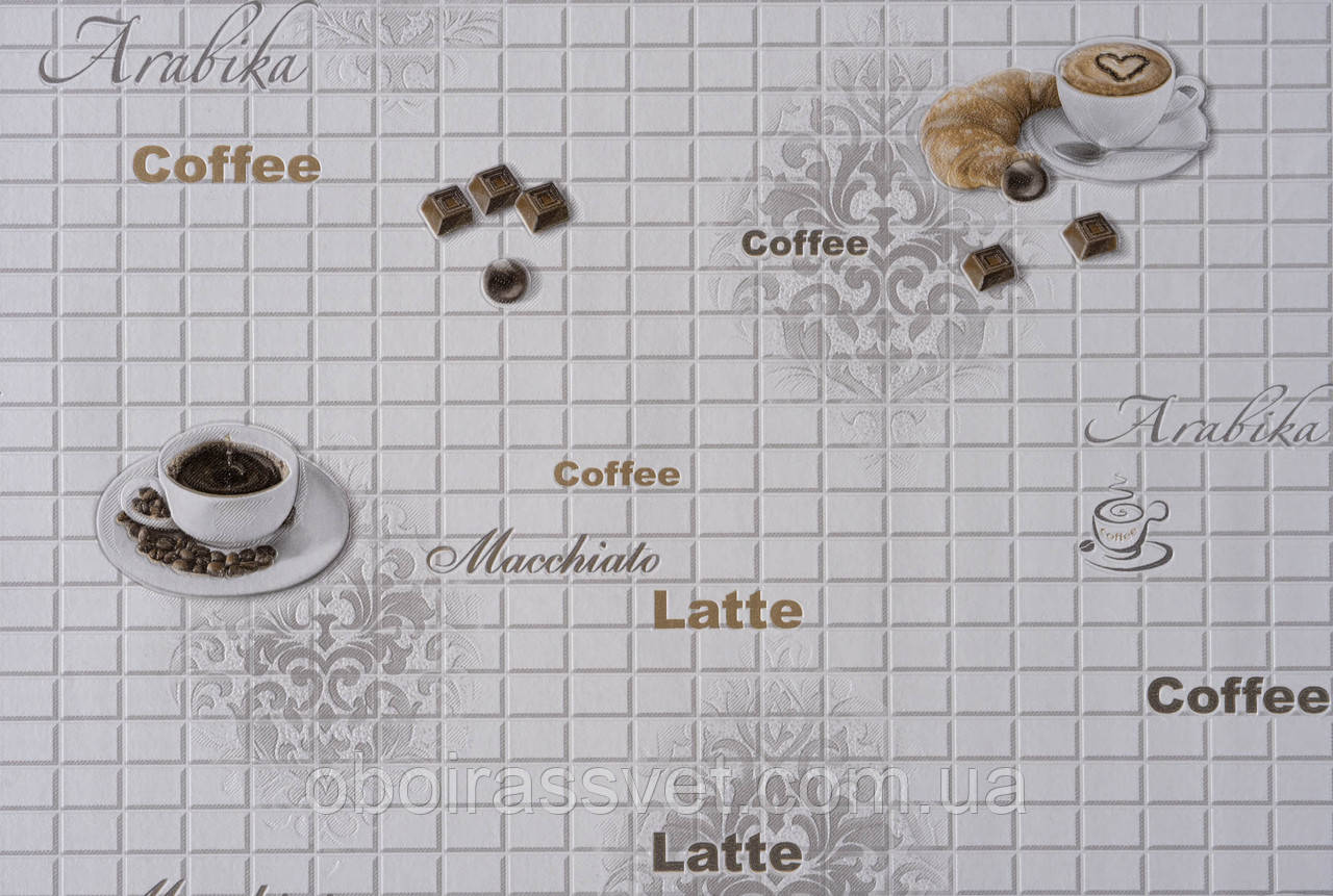 Шпалери 9124-10 вінілові супермийка, довжина рулону15 м=5 смуг по 3 м. Ширина 0,53