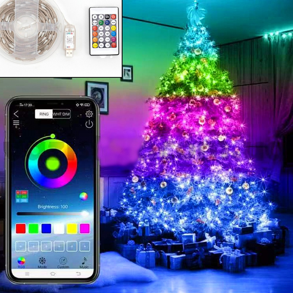 Розумна світлодіодна гірлянда, Smart роса RGB, гірлянда роса