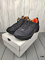 Зимові чоловічі термо кросівки Merrell, чорні утеплені кросівки Мерел для зими, чоловіче зимове термо взуття