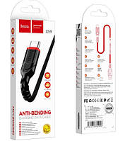 Кабель Type-C тканинний, Чорний арт. Х59, 18554 Hoco