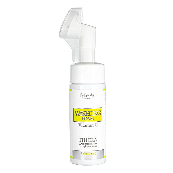 Пінка для вмивання зі щіточкою Top Beauty Washing Foam з вітаміном C 150 мл