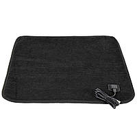 Килимок-підстилка з підігрівом від USB для крісла/ ніг/ тварин/килимок грілка UKC 45x45 см Black (9584)