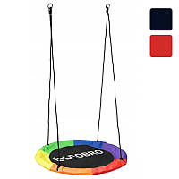 Гойдалка підвісна 100 см гніздо LEOBRO садова для дітей R_2452 Різнобарвний