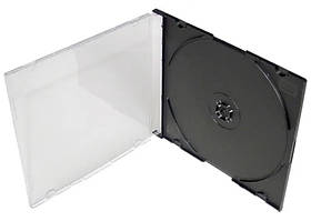 Коробка бокс для дисків CD/DVD slim чорна VERBATIM