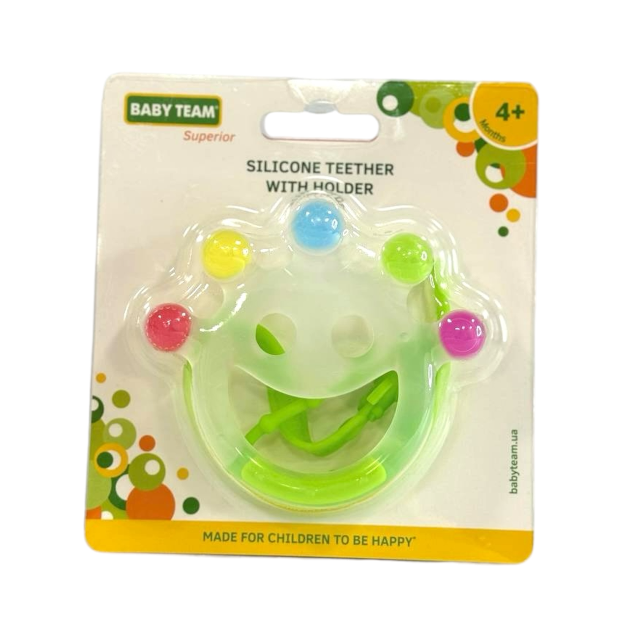 Прорізувач силіконовий з тримачем для малюків 4095 Baby Team