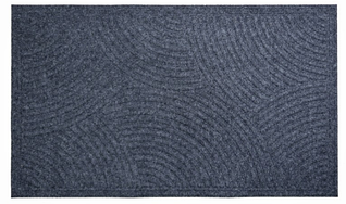 Килимок під двері без крайки, з малюнком "Круги", сірий, 40х60 см 5013Gry