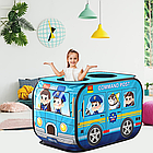 Ігровий намет для дітей 110х70х70см, Kids Playhouse Поліцейська машина, Блакитний / Дитячий намет складний, фото 7