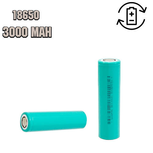 Аккумулятор 18650 3000 mAh Бирюзовый - Литий-ионный Аккумулятор для ...