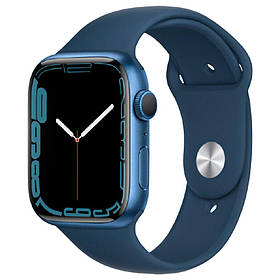 Смарт-годинник Apple Watch Series 7 GPS 45mm Blue Aluminum Case with Blue Sport Band (MKN83) [60284]