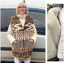 Жіночий зимовий хутряний(овчина) жилет-безрукавка великі розміри (з 48 по 64)