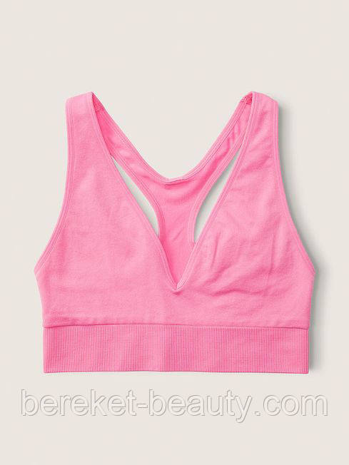 Cпортивне бра Pink Victoria's Secret Seamless Plunge Bralette (Dreamy Pink), M