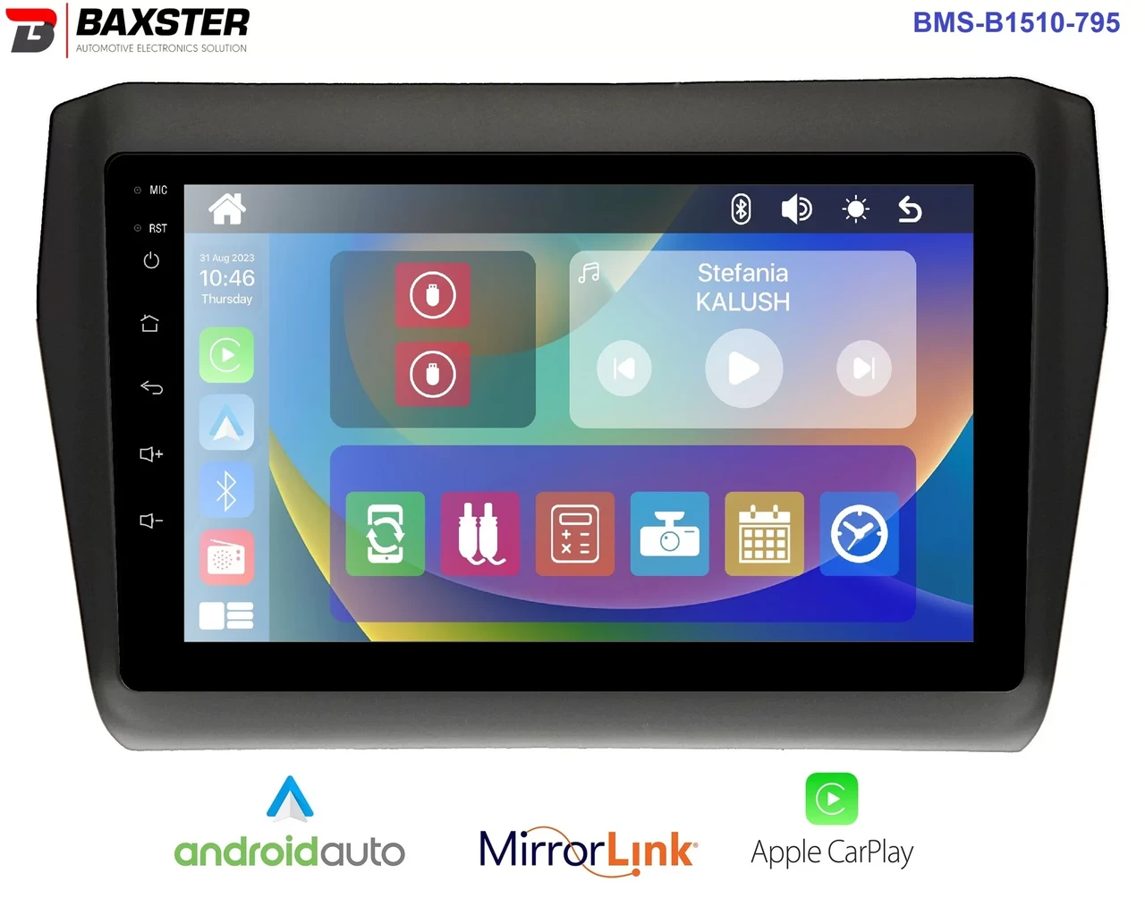 Штатна магнітола Baxster ВМS-B1510-795 SUZUKI Swift 17+