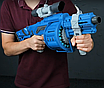 Дитячий бластер великий барабан знімний приклад оптичний приціл мішень та 20 набоїв у наборі з автоматом, фото 4