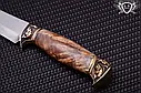 Ніж ручної роботи "Вдала риболовля" 120х34х2.3 мм з інструментальної сталі та колодкою з капа клена, фото 3