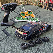 Дрифт машинка Nissan GT500 4WD на радіокеруванні Чорна | Машинка для дрифту на пульті управління | Дрифт машина на радіокеруванні, фото 2