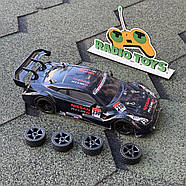 Дрифт машинка Nissan GT500 4WD на радіокеруванні Чорна | Машинка для дрифту на пульті управління | Дрифт машина на радіокеруванні, фото 4