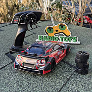 Дрифт машинка Nissan GT500 4WD на радіокеруванні Червона | Машинка для дрифту на пульті управління Дрифт машина на радіокеруванні, фото 3