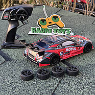 Дрифт машинка Nissan GT500 4WD на радіокеруванні Червона | Машинка для дрифту на пульті управління Дрифт машина на радіокеруванні, фото 6