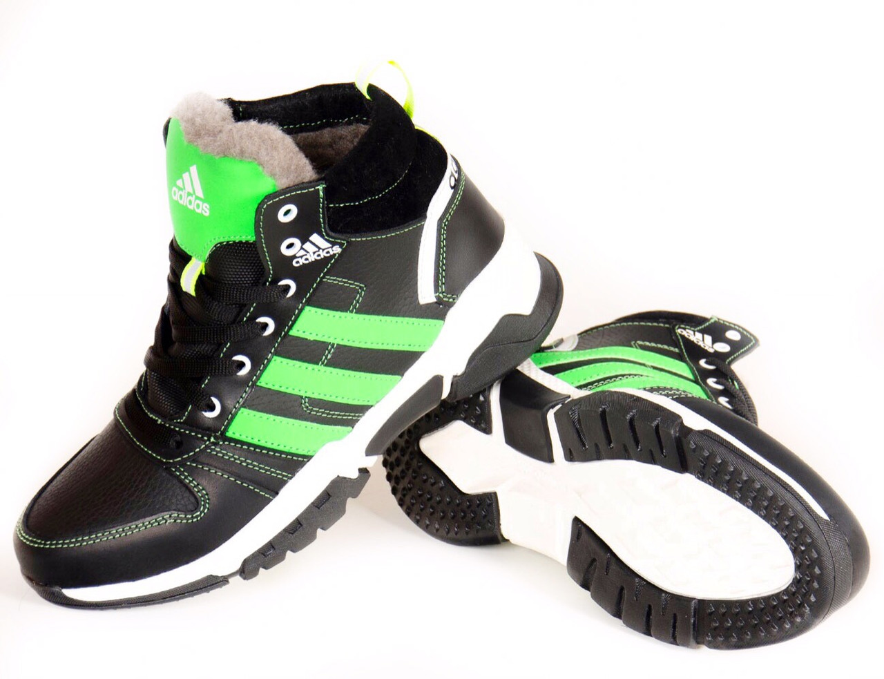 Черевики зимові для хлопчика шкіряні дитячі кросівки на хутрі, фото 1