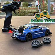 Дрифт машинка на радіокеруванні Ford Mustang Синій | Машинка для дрифту на пульті управління Дрифт машина на радіокеруванні, фото 7