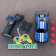 Дрифт машинка на радіокеруванні Ford Mustang Синій | Машинка для дрифту на пульті управління Дрифт машина на радіокеруванні, фото 8