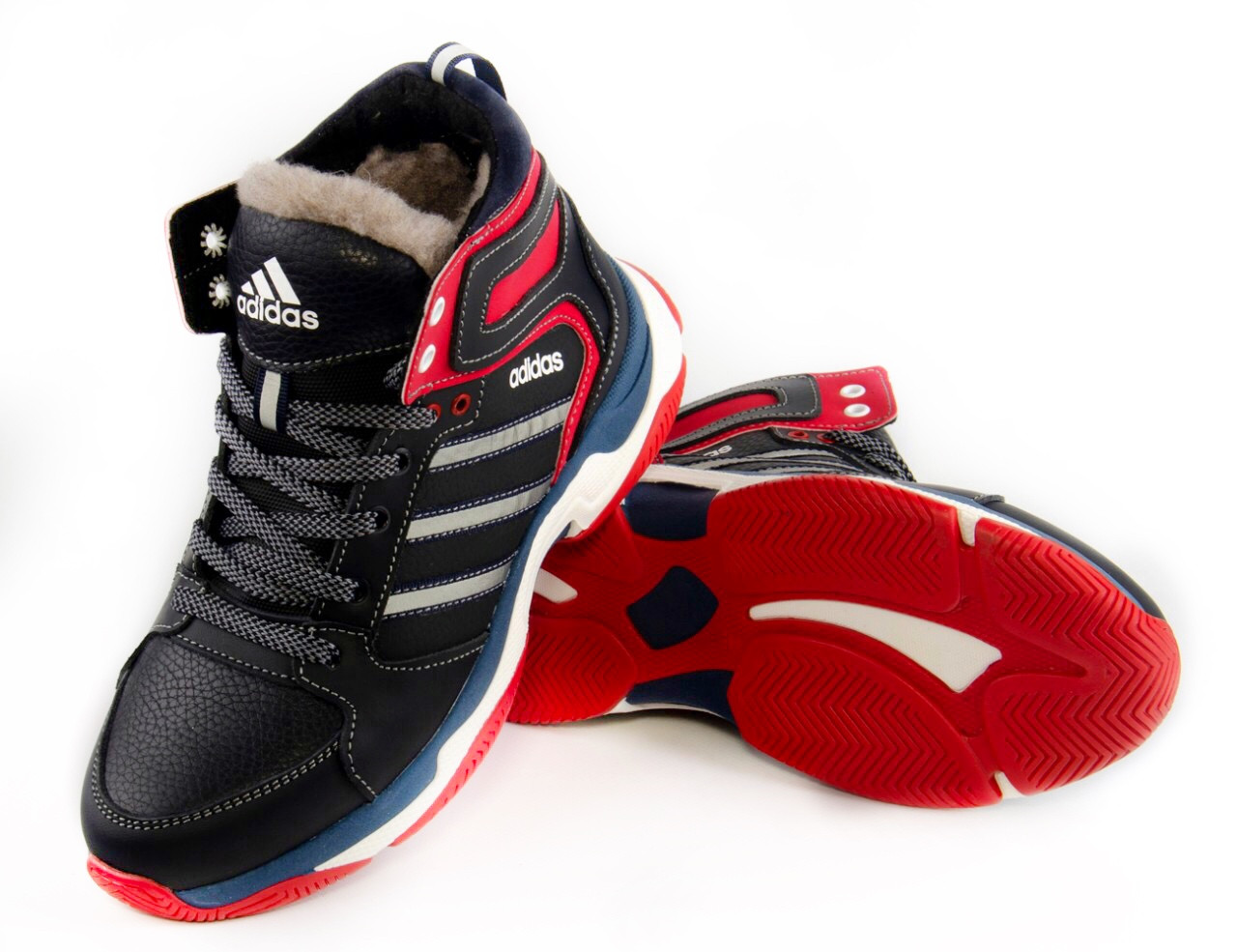 Шкіряні черевики підліткові взуття для хлопчика зимове дитяче кросівки з хутром усередині, фото 1