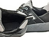 Кросівки для хлопчика підлітка весняні шкіряні дитячі чорно-сірі кеди розмір: 32 33 34 35 36 37 38 39 40, фото 5