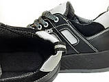 Кросівки для хлопчика дитячі з натуральних матеріалів чорно білі розмір 32 33 34 35 36 37 38 39 40, фото 4