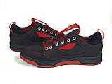 Кеди підліткові для хлопчика кросівки дитячі шкіряні чорно червоні розмір 32 33 34 35 36 37 38 39 40, фото 2