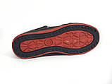 Кеди підліткові для хлопчика кросівки дитячі шкіряні чорно червоні розмір 32 33 34 35 36 37 38 39 40, фото 4
