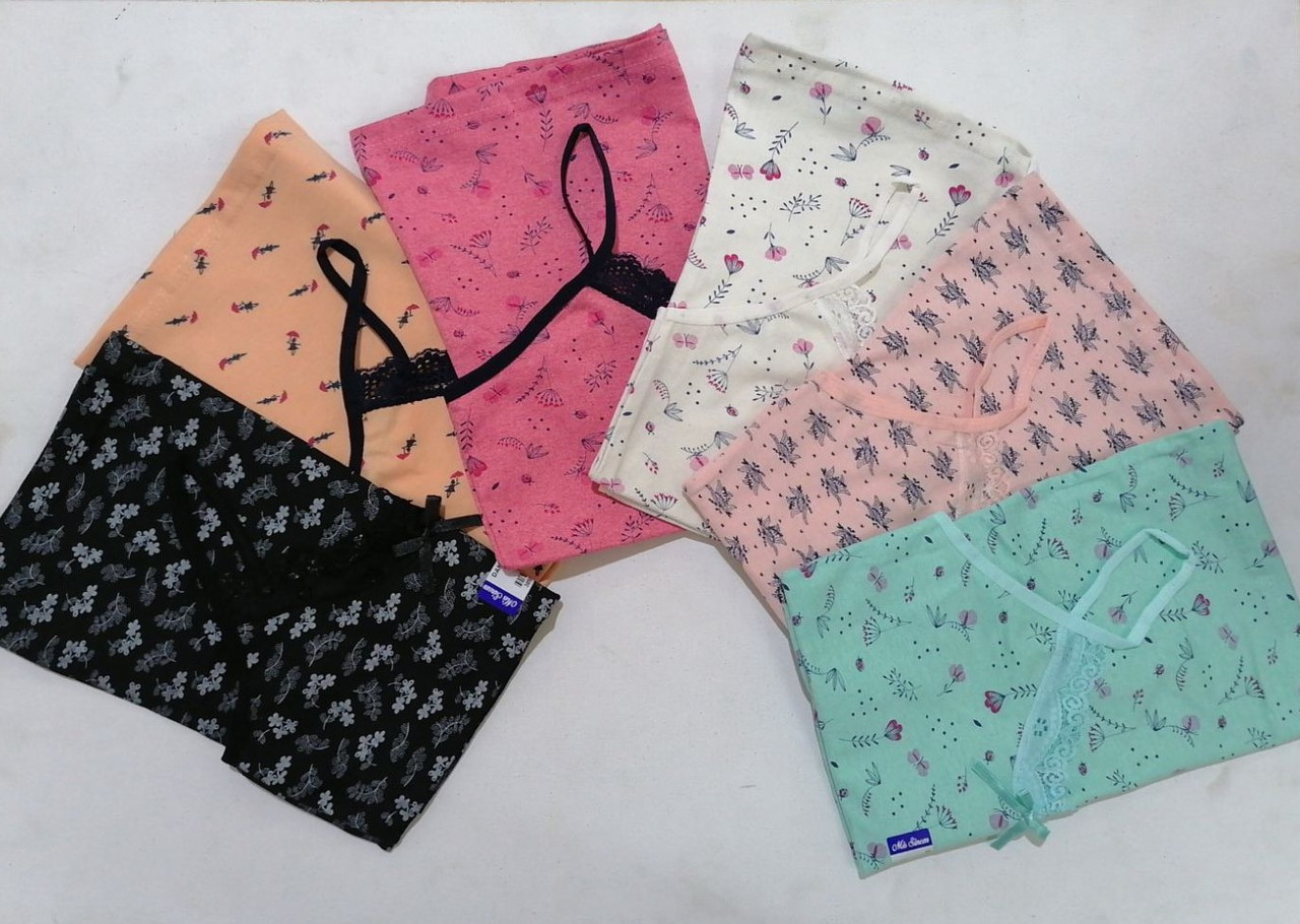 Жіноча бавовняна майка тонка бретель з мереживом 42-48р Туреччина, фото 1