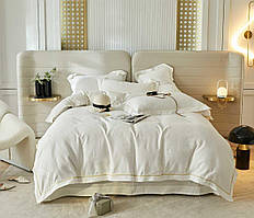 Постільна білизна вафельна органічна бавовна 200_230_280pbv молочна