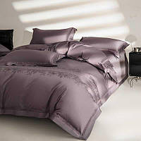 Постільна білизна вишивка жаккард 200_230_4801pbebv баклажановий