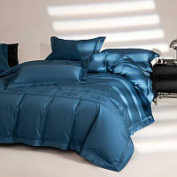 Постільна білизна вишивка жаккард 200_230_500pbebv індіго