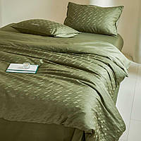 Постільна білизна єгипетська бавовна 100s жаккард оливка