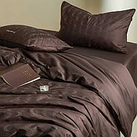 Постільна білизна єгипетська бавовна 100s жаккард шоколадна