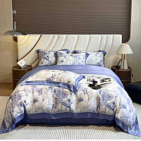 Постільна білизна KuNmeng тенсел 200_230_3802pbt синій квітковий