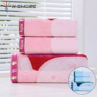 Набір дитячих рушників рожевий Miffi| KuNmeng