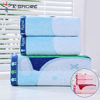 Набір дитячих рушників блакитний Miffi| KuNmeng